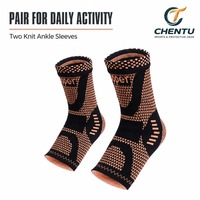 Attelle de cheville réglable avec sangle de compression élastique, stabilisateur de pied, pour la récupération des blessures, la protection sportive et la gym