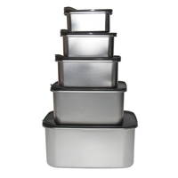 Boîte à pain simple Conteneur de stockage de cuisine Boîte à pain Bpa Conteneur de stockage des aliments Boîte à lunch Boîte de rangement en acier inoxydable