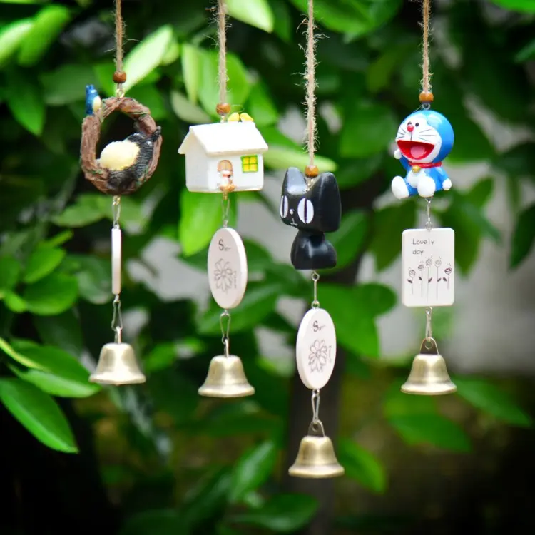 Wensen Thuis Creatieve Gift Fabriek Groothandel Resin Totoro Cartoon Windgong Pop Bel Hanger