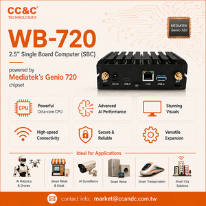 คอมพิวเตอร์บอร์ดเดี่ยว Genio 720 ผลิตภัณฑ์ใหม่ บอร์ดพัฒนาฝังตัว Genio 720 ในกล่องโลหะ สำหรับ AI การค้าปลีก การประมวลผลข้อมูล และตู้จำหน่ายสินค้าอัตโนมัติ - Product Image 1