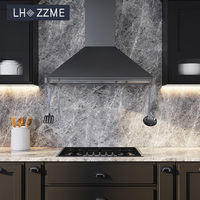 Cuisine îlot modulaire de style Shaker, peinte par pulvérisation, avec armoire îlot et plan de travail en granit, résistante à l'humidité pour appartement