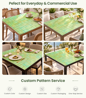 Set de table géométrique en PVC RNPT, motif losanges arc-en-ciel aquatique, pour la décoration de restaurants et d'hôtels