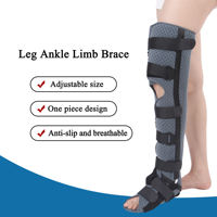 Attelle de fixation genou-cheville-pied YR-619-1, tailles S/M/L, pliable, respirante, pour immobilisation post-chirurgicale des membres inférieurs