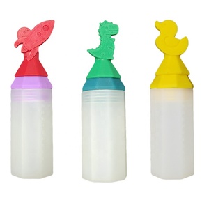 ชุด3ชิ้น14มล. ไดโนเสาร์จรวดรูปร่างวัสดุซิลิโคนซอสพลาสติกขวดมินิ - Product Image 1