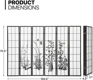6パネル自立型オフィスパーティションパターンルーム分離仕切りスクリーン - Product Image 2