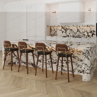 Table de préparation en marbre Calacatta Viola naturel d'Italie, sur mesure, 3 m de long, idéale pour la pâtisserie et la préparation culinaire