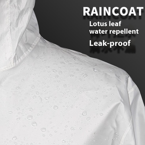 Veste imperméable réfléchissante avec logo personnalisé, veste de pluie luminescente de nuit, coupe-vent à capuche pour hommes et femmes - Product Image 6