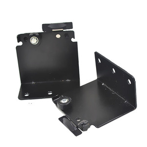 Roulettes pour porte coulissante extérieure, ensemble de deux, noires, en acier laminé à froid, roulement fluide pour portes d'armoires - Product Image 3