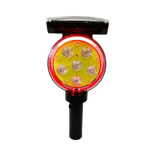 Suar bertenaga surya 3m, kerucut keselamatan reflektor kancing jalan raya untuk lampu sinyal lalu lintas mobil lampu mata led berkedip