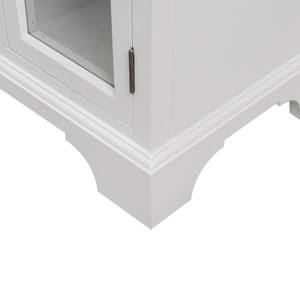 Mobile Bar <span class=keywords><strong>e</strong></span> Vetrina Classica in <span class=keywords><strong>Legno</strong></span> Massello Stile Provinciale Francese per Soggiorno, Colore <span class=keywords><strong>Bianco</strong></span> - Product Image 5