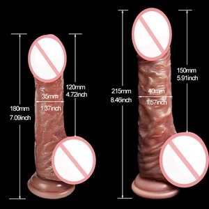 Vibrator Dildo Silikon Cair dengan Simulasi Kulit Otot TPE yang Lembut untuk Masturbator Wanita dan Mainan Tongkat Getar Dewasa - Product Image 2