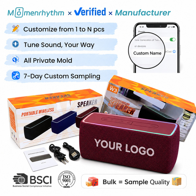 Portable Monogrammed Speakers for Public Address Wide-Angle Sound Dispersion Dust-Resistant Housing Quick Pairing