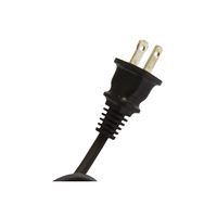 Câble d'alimentation CA avec fiche VDE EU 2 broches et prise femelle IEC C7 (figure 8), conducteur en cuivre, isolation PVC, 16A