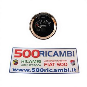 Voltmètre Abarth Strumento pour Fiat 500 & 126 avec base noire - Product Image 1