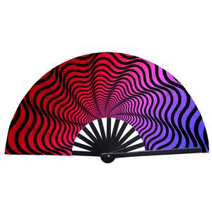 Abanicos de Mano de Bambú Personalizados de 13 Pulgadas, Grandes y Ruidosos, Arte Folclórico Tradicional, para Regalos Empresariales, para Baile en Línea, Abanico de Mano para Fiestas Rave - Product Image 3