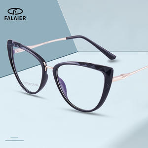 Montures de lunettes œil-de-chat Falai 87075 anti-lumière bleue TR90 pour femmes, largeur de monture moyenne - Product Image 5