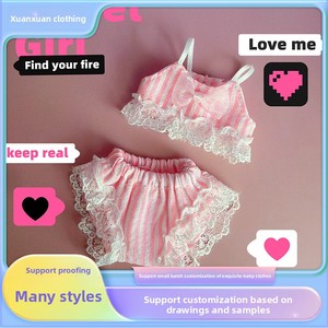 Conjunto de Ropa de Tela de la Serie Fantasía NINI Zsiga, Adorable Conjunto de Verano a Rayas Coloridas para <span class=keywords><strong>Hermanas</strong></span> Menores Jasmine y Potato, para 14 Años - Product Image 2