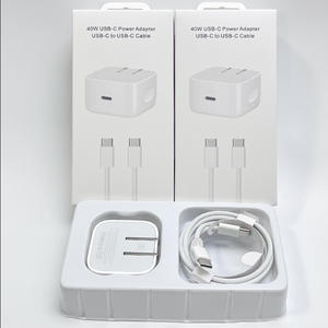 Chargeur rapide PD 40W avec câble tressé, prise US, adaptateur Type C pliable pour iPhone 17 16 15 14 Pro, chargeur USB C pour iPhone - Product Image 3