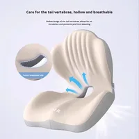 Coussin de siège de chaise de bureau intégré avec soutien lombaire, améliorant la posture et prévenant les douleurs aux hanches et aux fesses pour une fatigue prolongée en position assise