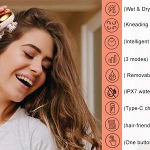 Masajeador de Cuero Cabelludo Manual Multifunción con Cabezales Intercambiables para Satisfacer Diferentes Necesidades de Relajación del Cabello y la Piel en Casa - Product Image 3