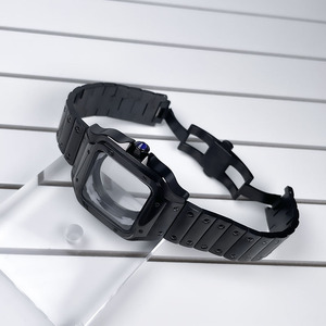 Boîtier de montre carré 38 mm NH35 en acier inoxydable noir et or, pièces de modification SKX, accessoires compatibles avec les mouvements Santo NH35/NH36 - Product Image 6