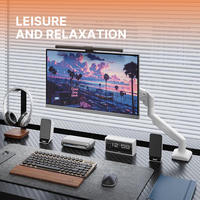 Swelix DA105 maison/bureau VESA 75-100mm ressort à gaz 15-32 pouces blanc unique écran LCD support d'ordinateur support de bras de montage