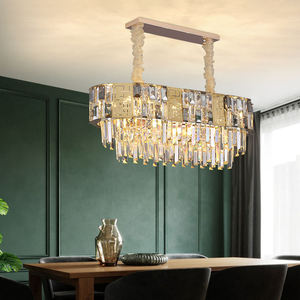 Nouveau design de lustres en cristal K9 de luxe pour hôtels luminaires suspendus à haut plafond avec télécommande pour le salon - Product Image 4