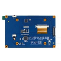 Layar MIPI DSI 4,3 inci dengan Layar Sentuh Kapasitif untuk Bisnis, Raspberry Pi 5/4B/3B+ Baru