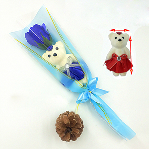AYOYO nuevo superventas regalo del Día de <span class=keywords><strong>la</strong></span> madre solo Mini oso de peluche ramo <span class=keywords><strong>Rosa</strong></span> jabón flores - Product Image 5