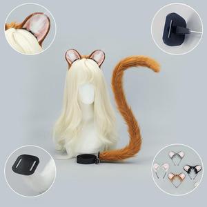 S0010 cosplay trang phục handmade <span class=keywords><strong>hamster</strong></span> Tai Headband & Tail Set mềm sang trọng Chuột tai đuôi cho cosplay - Product Image 4