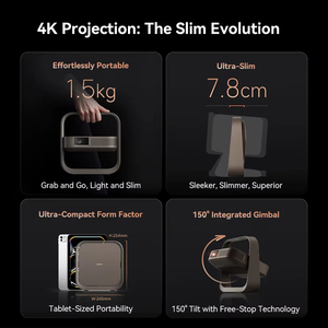 โปรเจคเตอร์เลเซอร์ Z9X 4K พร้อมระบบกันสั่น Gimbal เสียงพกพา ฉายภาพสามสี โฮมโปรเจคเตอร์ Z9X ดีไซน์บางเฉียบ น้ำหนัก 1.5 กก. / 150 กิมบอลในตัว - Product Image 3
