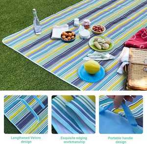 Portable <b>Large</b> Waterproof Foldable Beach <b>Mat</b> Blanket Sand Less Picnic Blanket for Camping and Hiking for Outdoor Use Sand - Product Image 3