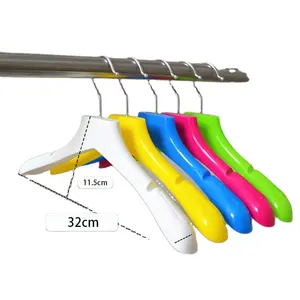 Assessed Supplier Cheap Kids Colorful Non-slip Thin Recycle Flat Plastic Hangers For Kids Clothes