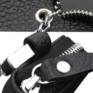 Organizador de Llaves de Cuero para Hombre y Mujer, Ligero, Negro, para Llaves de Auto, Llaves de Casa, Cartera Pequeña y Objetos Esenciales - Product Image 4