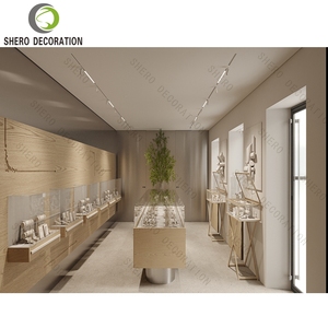 Customized Jewelry Display Cabinet Jewellery Showroom Designs Wood Glass Display Counter Jewellery Showcase For Sale - Product Image 1