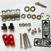 Poignée de commande de moteur à double levier GJ1107M, style japonais, câble en acier au carbone zingué, fixation à 4 trous