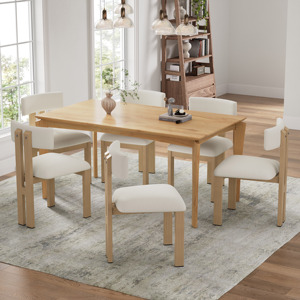 Sillas de comedor tapizadas sin brazos con patas de metal (juego de 2), color beige - Product Image 2