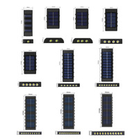 Lampe murale solaire LED carrée en aluminium et PC pour extérieur, diffuseur en verre borosilicate, lumière du jour 6000K, IRC 80, garantie 2 ans, pour clôture