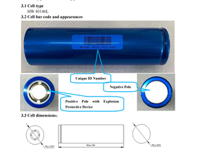 แบตเตอรี่ลิเธียมไอรอนฟอสเฟต Headway 40146L 3.2V 20Ah LiFePO4 รุ่น 40146 3.2V 20Ah LiFePO4 3.2V 20Ah 40146L - Product Image 4