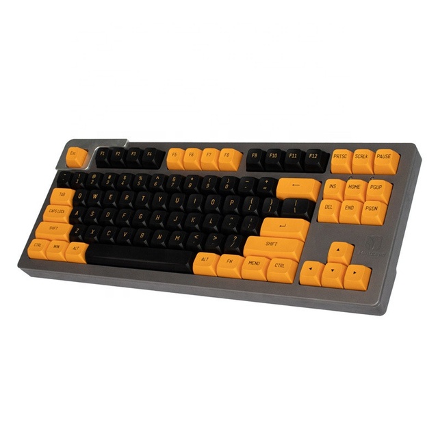 Black-Yellow Double Shot 150 Keys MSA Profile Keycap Yellow Black Keycaps ISO Enter 7U Space Bar for Mechanical Keyboard