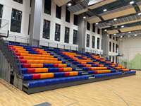 Tribune télescopique pour école et installation sportive Système de sièges Tribune rétractable Sièges de stade en métal à plusieurs niveaux