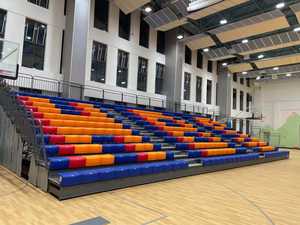 학교 및 스포츠 시설 관람석 텔레스코픽 트리뷴 좌석 시스템 개폐식 금속 경기장 층형 관람석 좌석 - Product Image 3