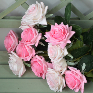 Rosa Artificial de Tacto Real, Regalo, Arreglos Florales de Larga Duración para Bodas, Ramo de Novia, Impermeable, Estilo Europeo - Product Image 5