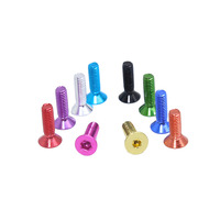 Kleur Geanodiseerd 6061 Aluminium Hex Socket Verzonken Schroef DIN7991 M3-M6 voor RC Motor Fiets Elektronica DIY Fastener