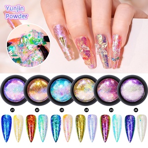 Polvo de Uñas Aurora Brillante Único, Polvo de Uñas Camaleón Transparente Fino Irregular, Productos para Uñas de Color Mixto - Product Image 1