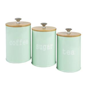 Bottiglia di stoccaggio accessorio da cucina in metallo verde per condire organizzazione spezie sale zucchero pepe - Product Image 2