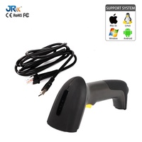Escáner de Código de Barras Portátil JR-650, Inalámbrico y con Cable, 1D 2D QR, Transmisión de 100m, Batería de 2000mAh para Envíos