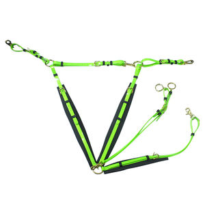 Acessórios de aço inoxidável para equipamentos de corrida de equitação, couro de cavalo de 3 pontos, martingale, material de PVC e nylon - Product Image 1