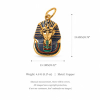 Nouvel Arrivage Pendentif Émail Peint à Couleurs Durables, Sculpture Artistique Humaniste, Breloque Terre de Civilisation Ancienne pour la Fabrication de Bijoux