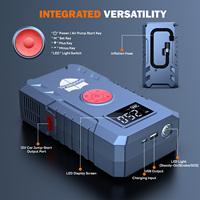 SHARMEAL OEM&ODM Démarreur de Voiture Portable et Batterie Externe 12V 2000A 6000mAh avec Pompe à Air